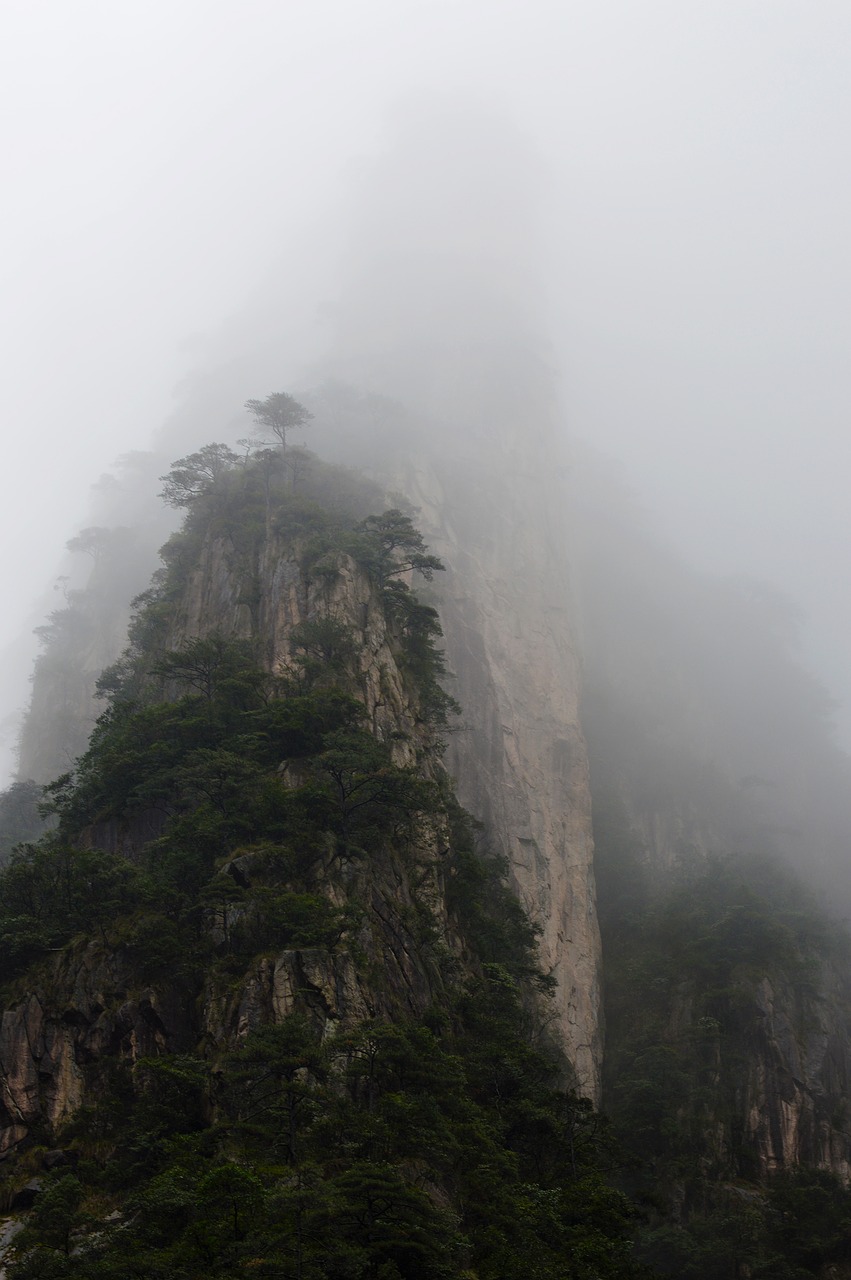huangshan winter a surname mist free photo