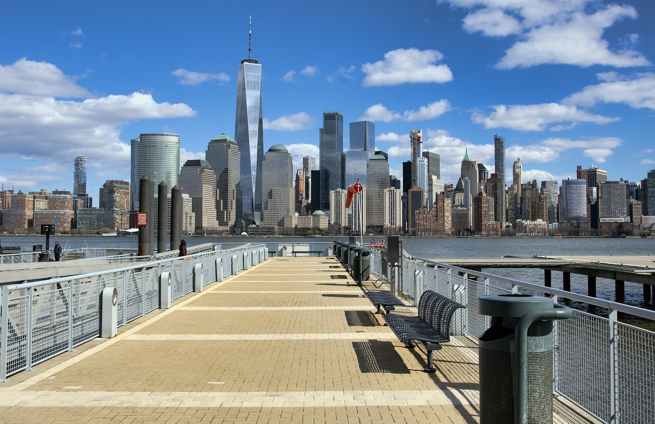 hudson river  manhattan  new york city free photo