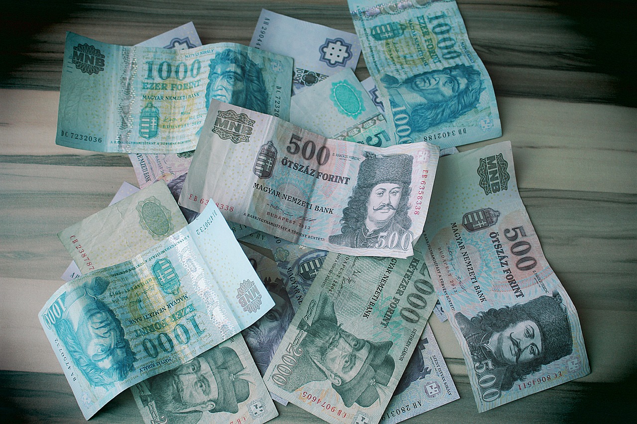 huf hungarian currency paper money free photo