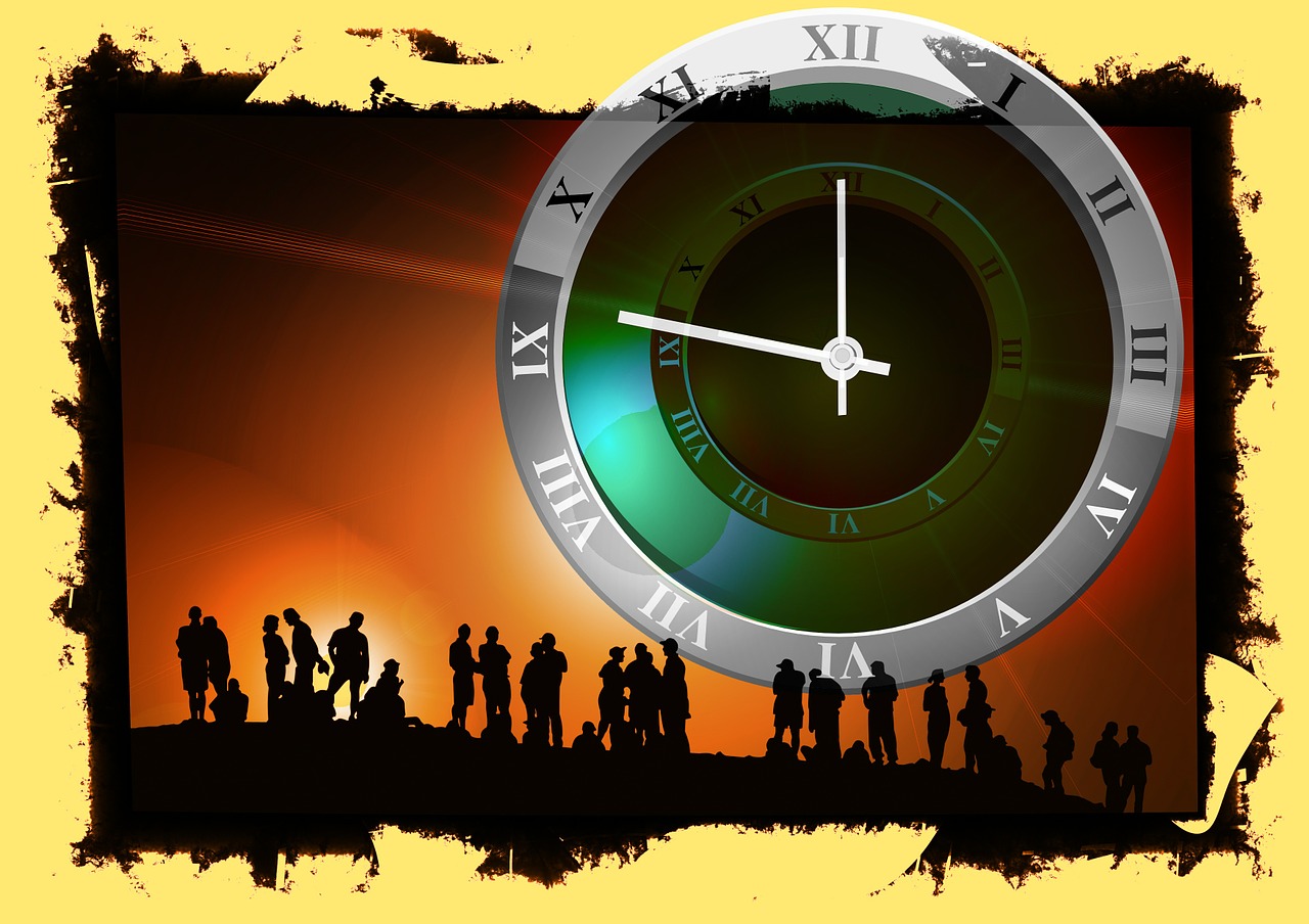 human group clock free photo