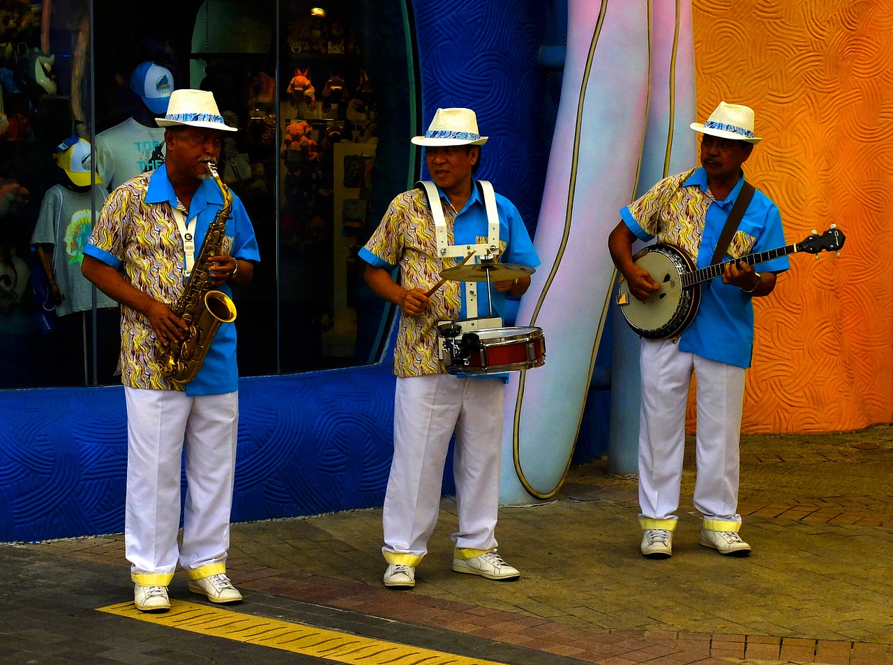 humanities street entertainers saxophone free photo