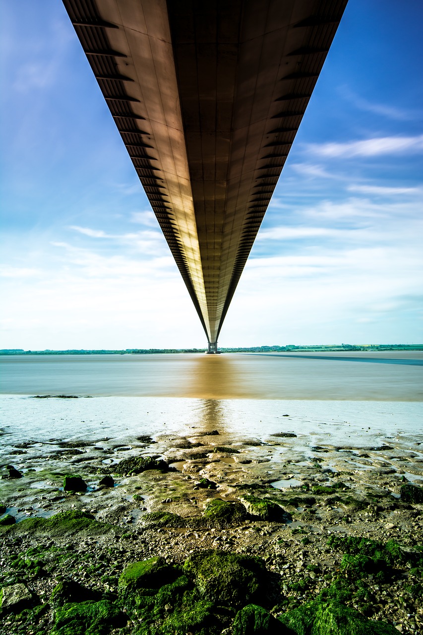 humber bridge river tidal free photo