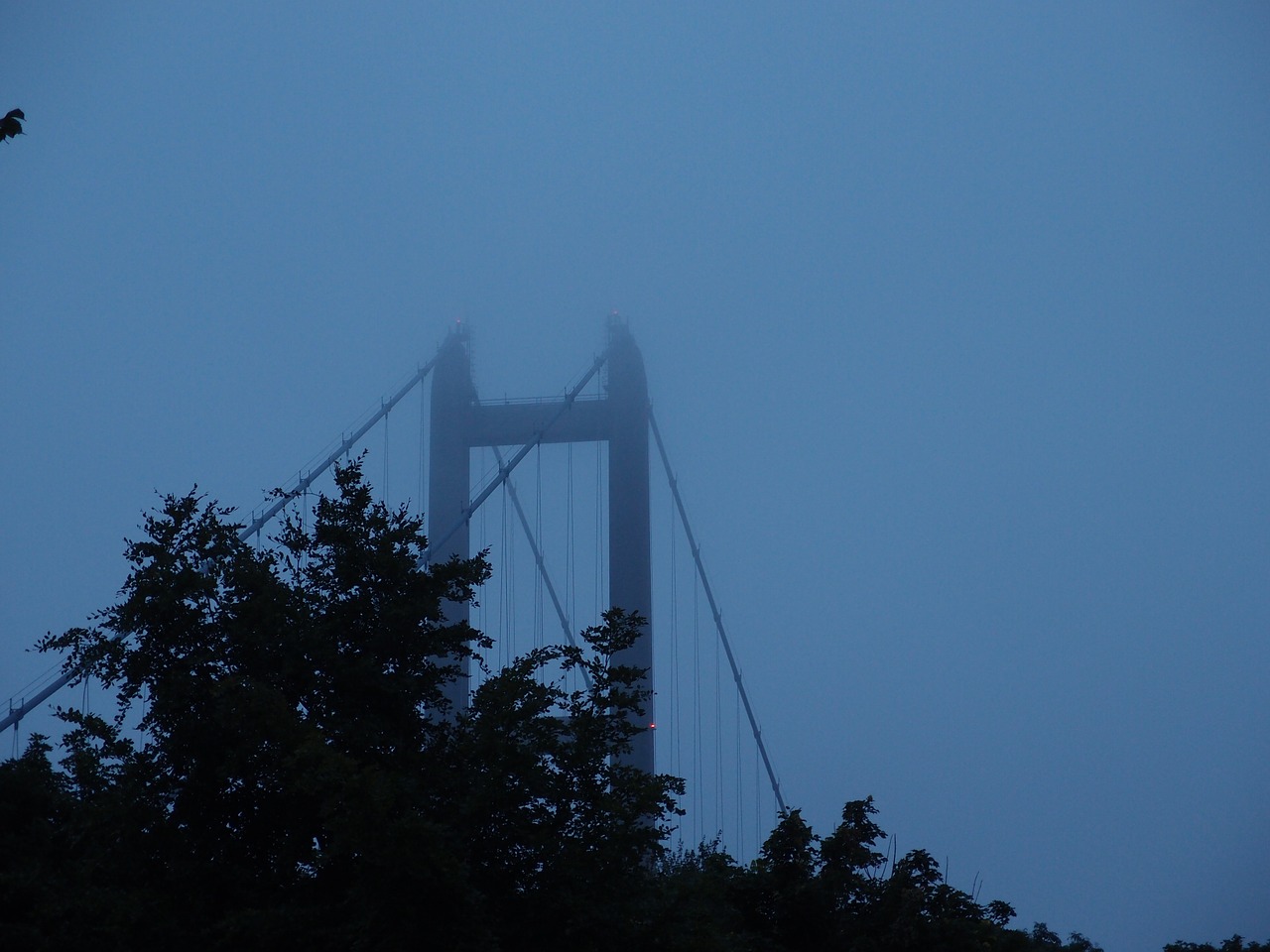 humber bridge bridge fog free photo