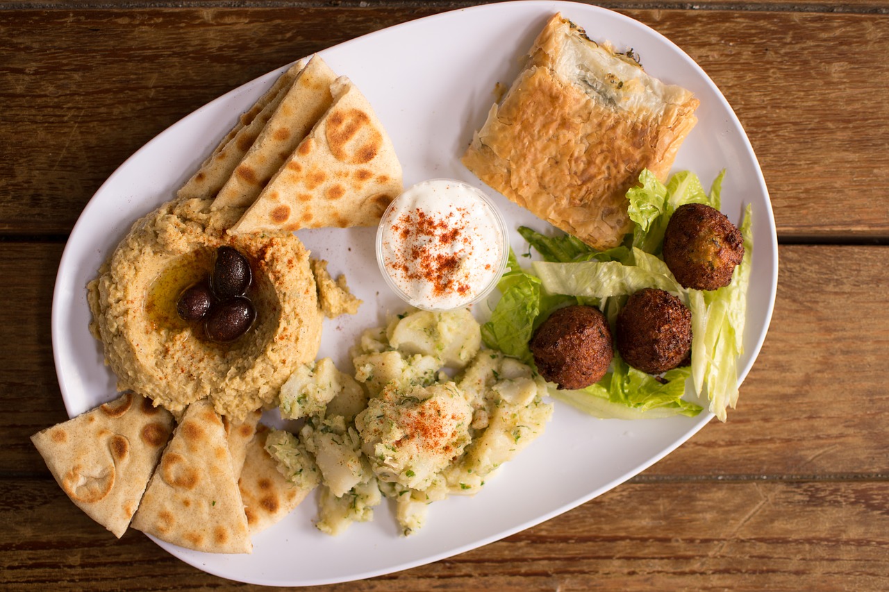 hummus falafel authentic greek free photo