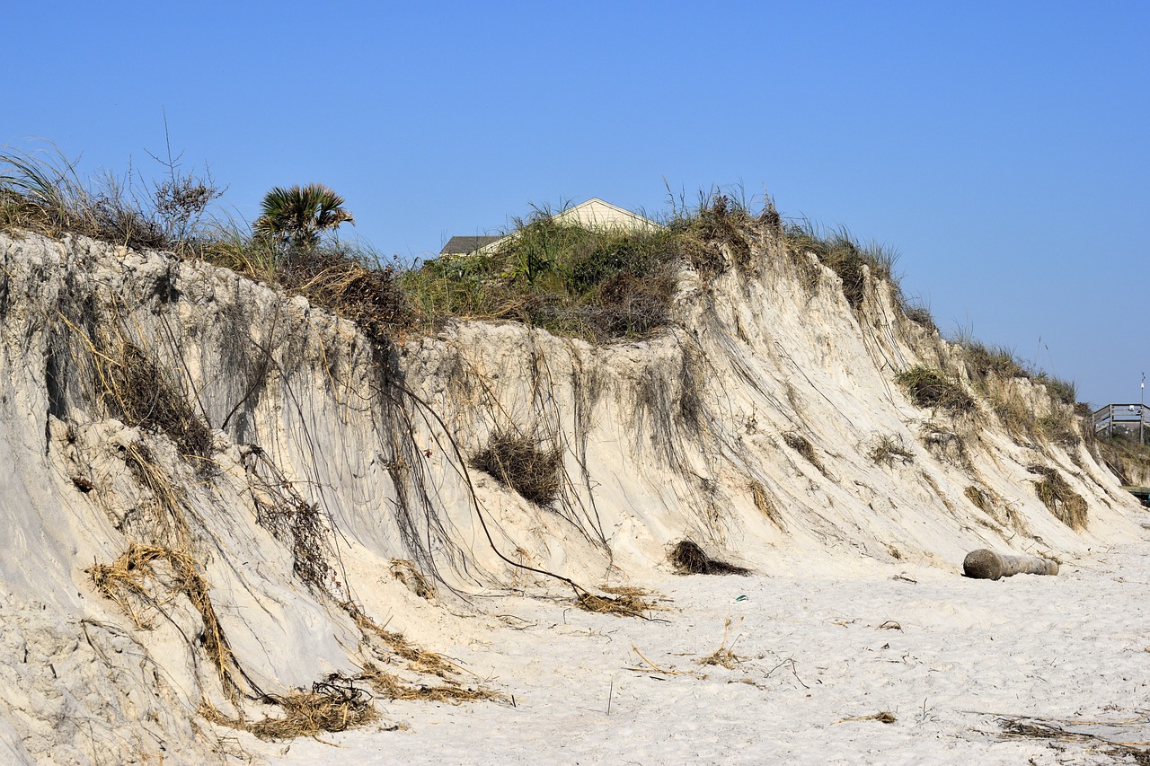 hurricane matthew beach erosion weather free photo