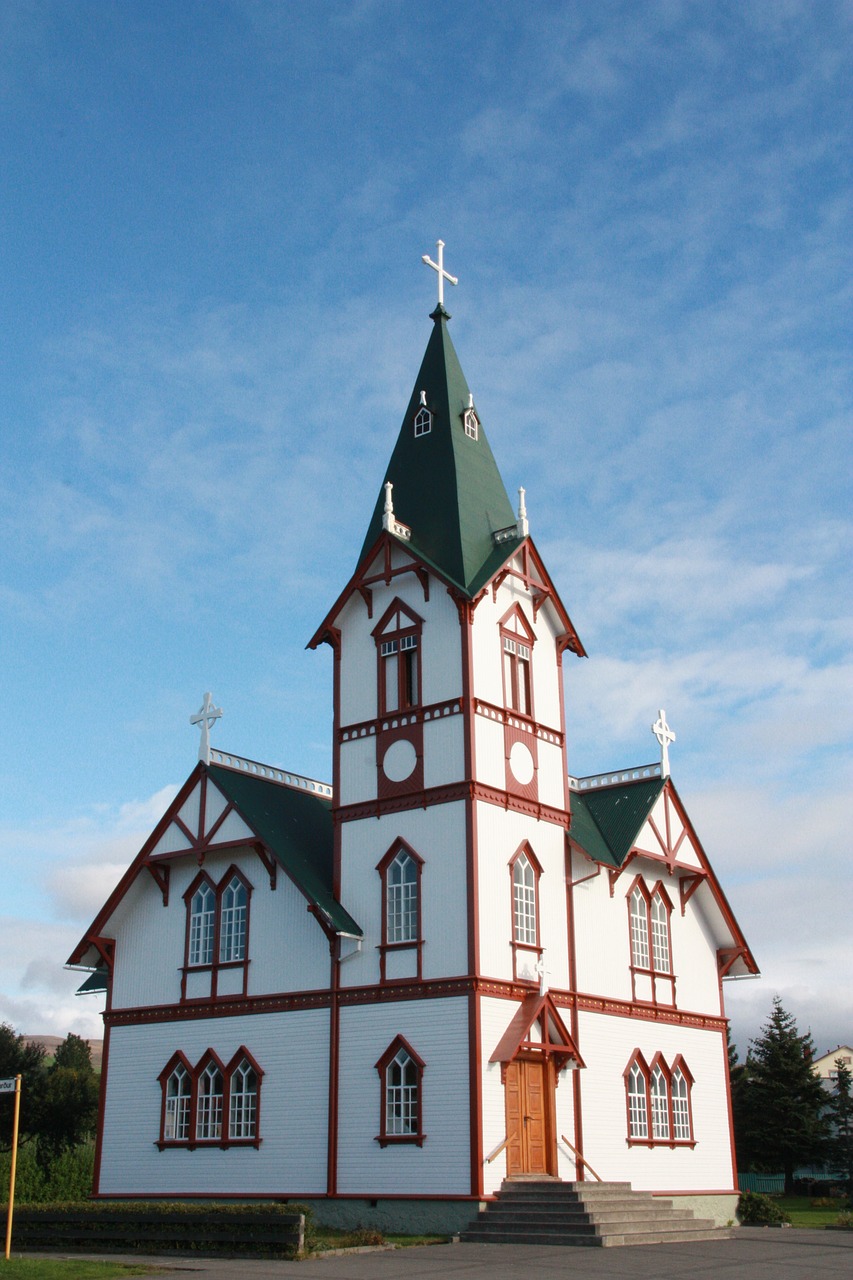 húsavík church north iceland free photo