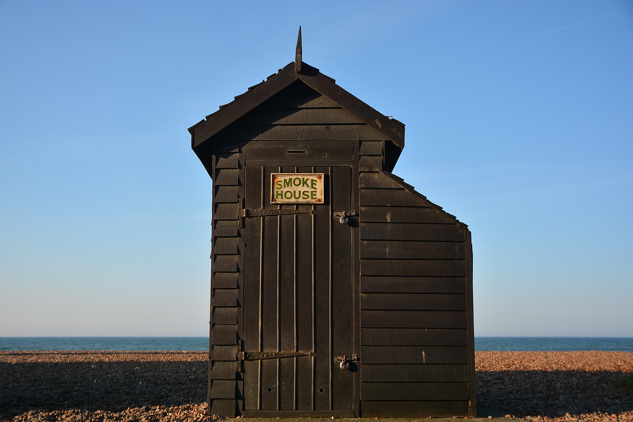 hut beach brighton free photo