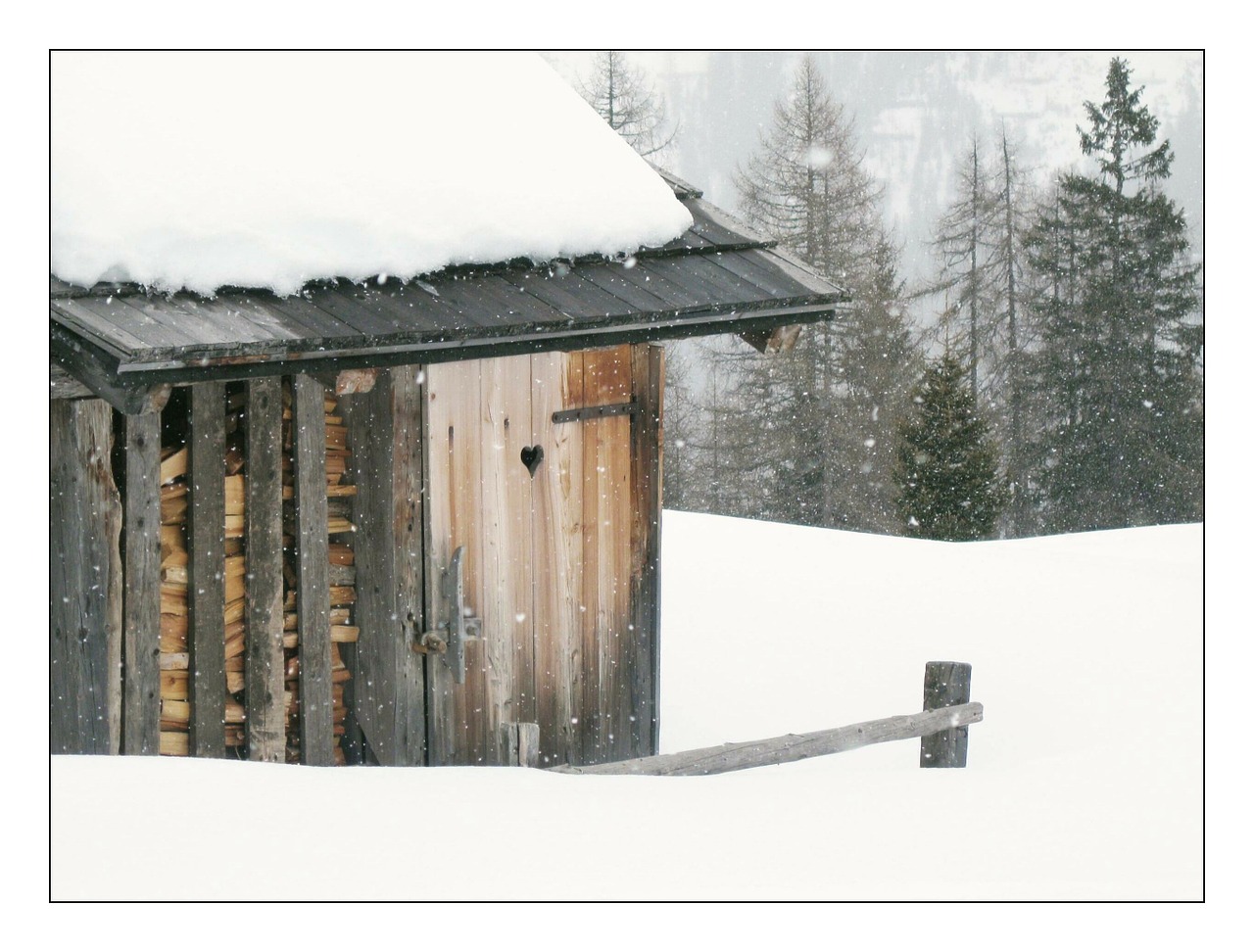 hut landscape mountains free photo