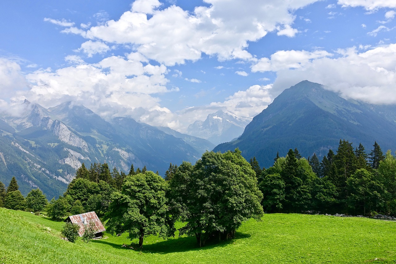 hut  alps  mountains free photo