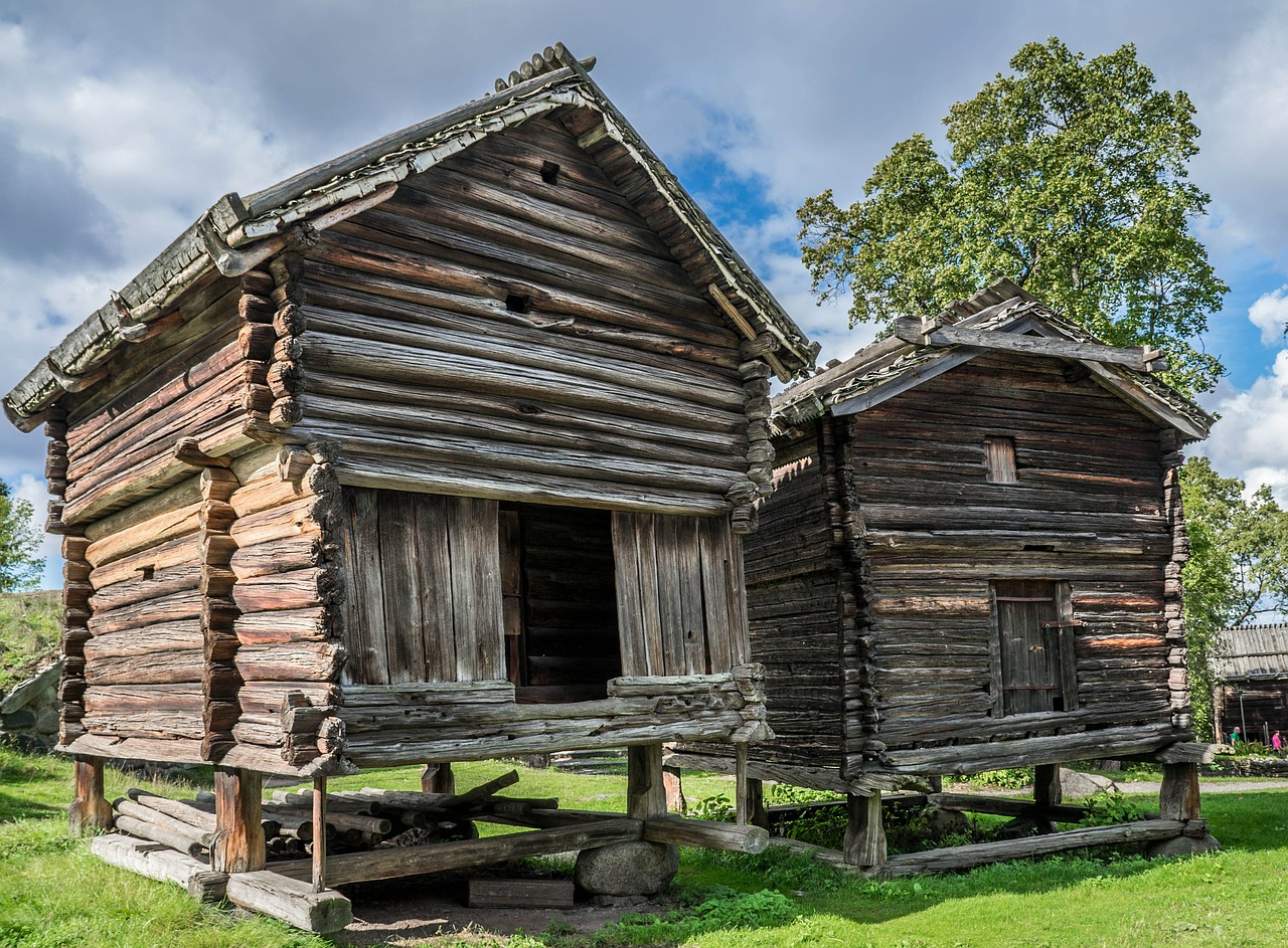 hut building skansen free photo