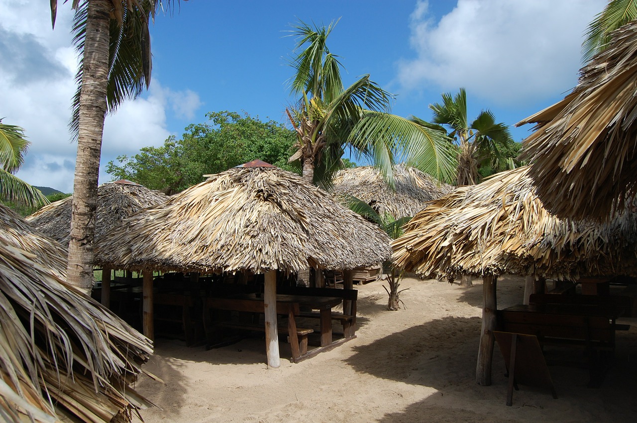 hut caribbean thatched free photo