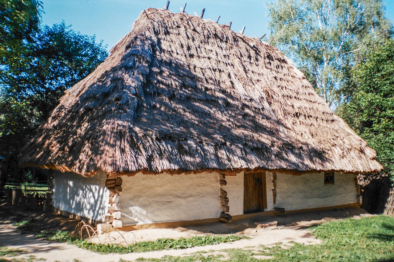 hut house village free photo