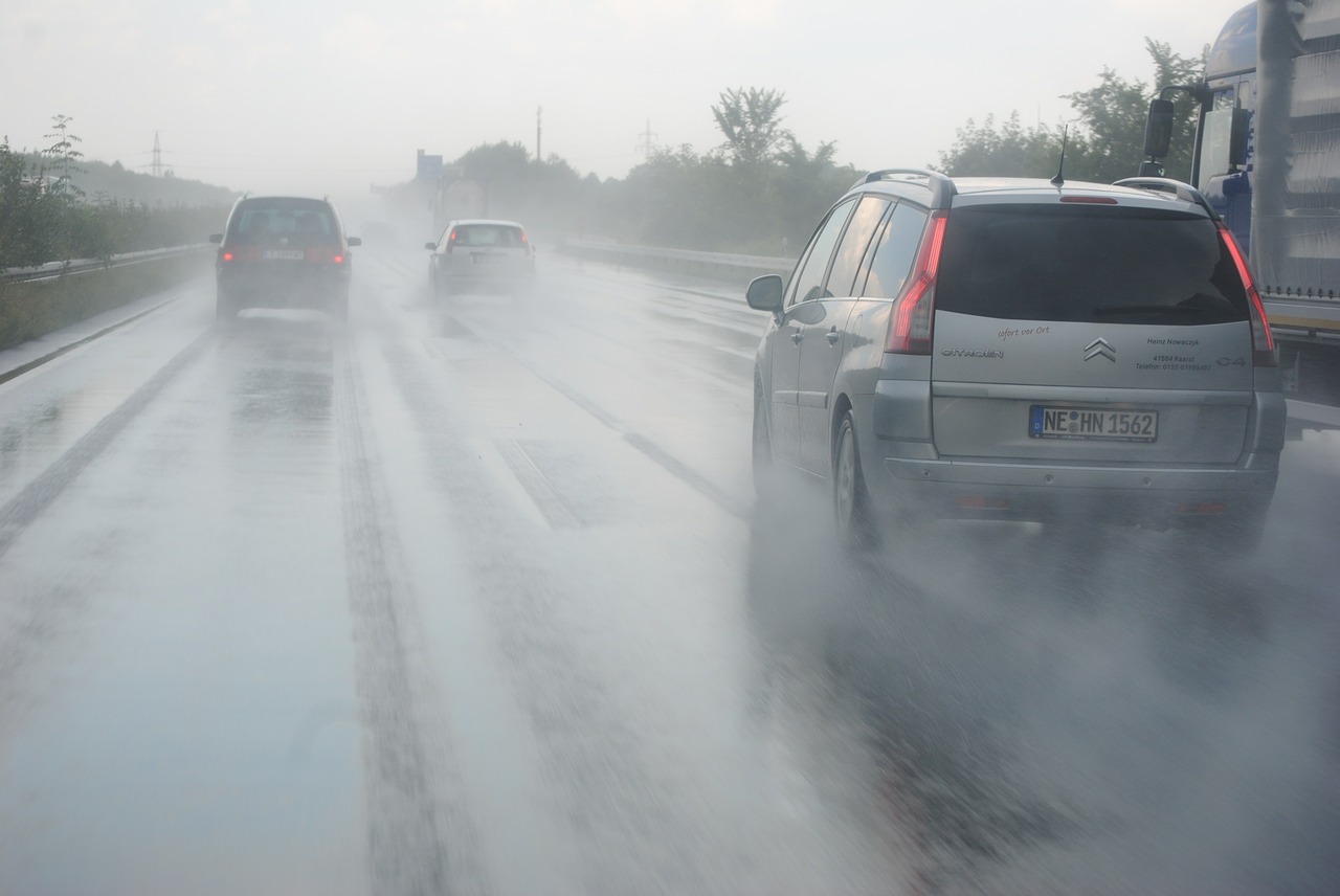 hydroplaning highway germany free photo