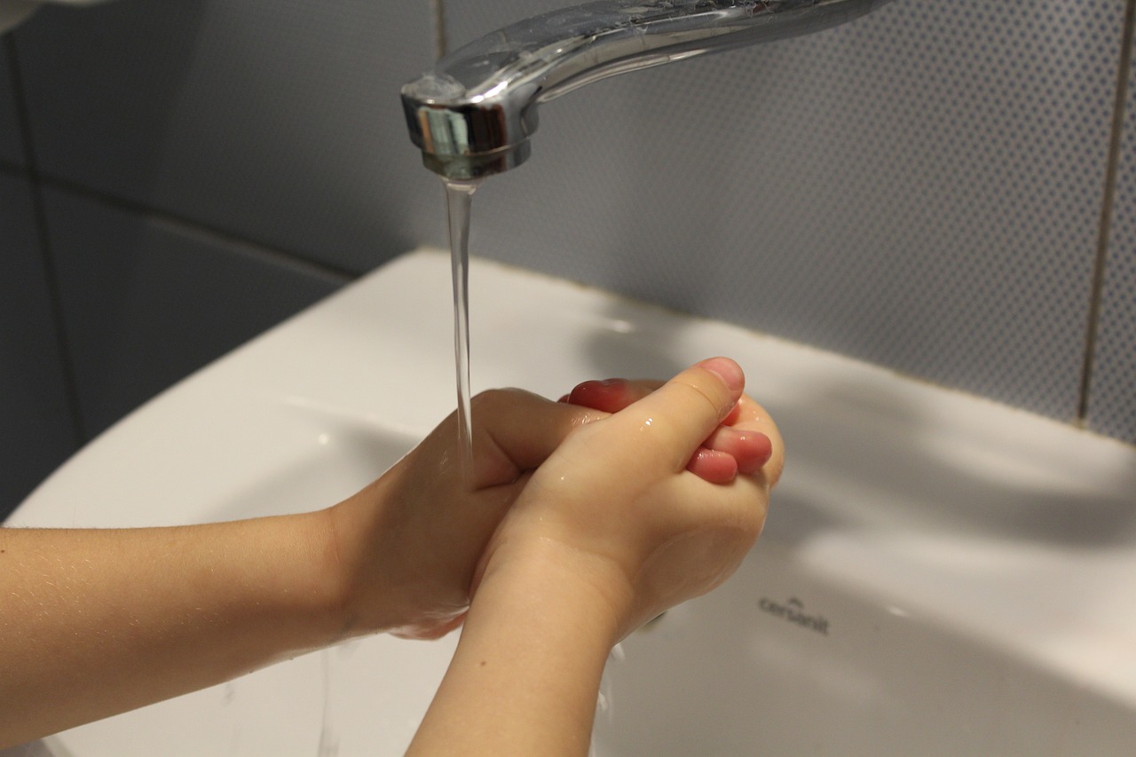 hygiene child hand washing free photo