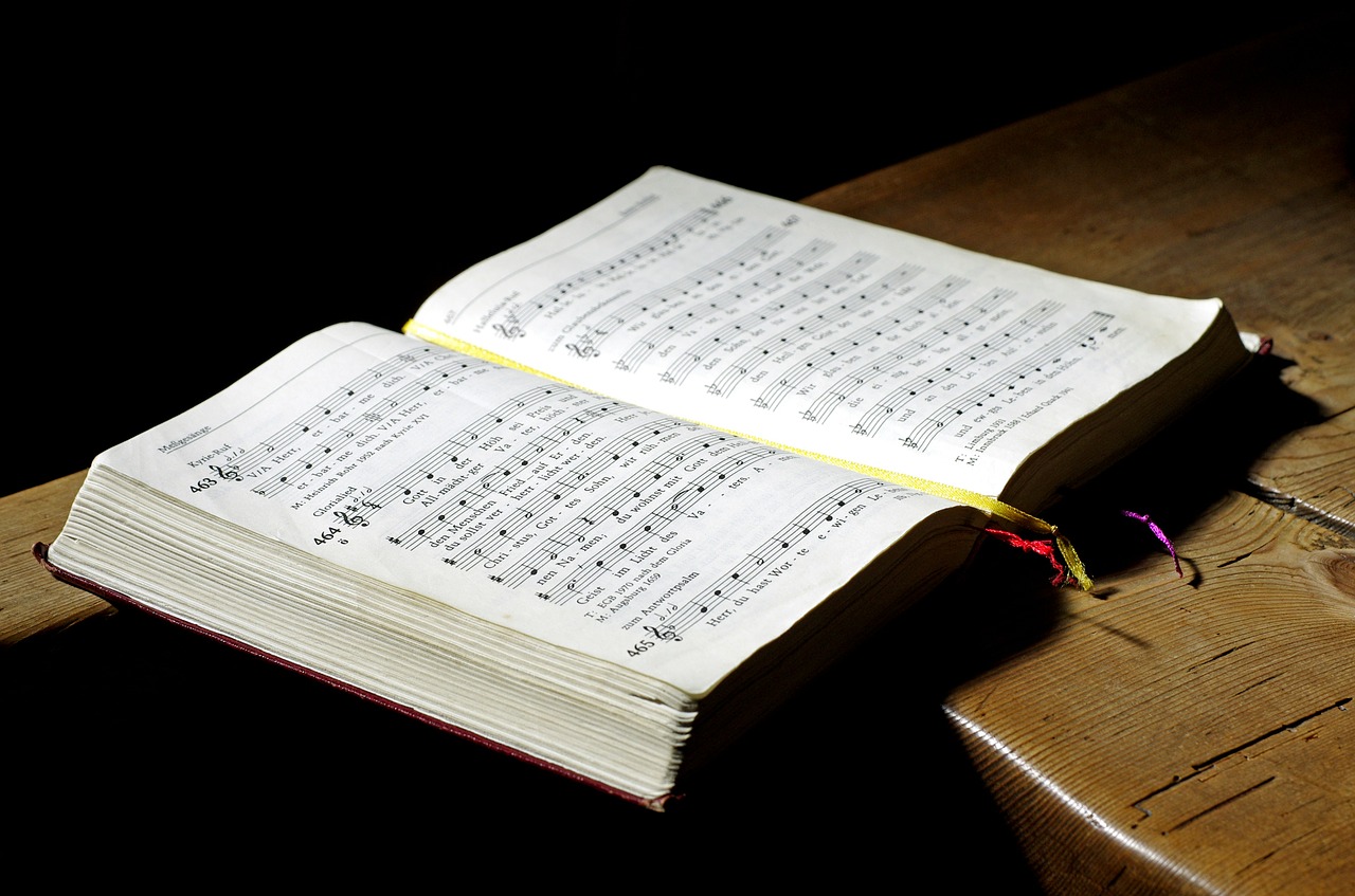 hymnal book sing free photo