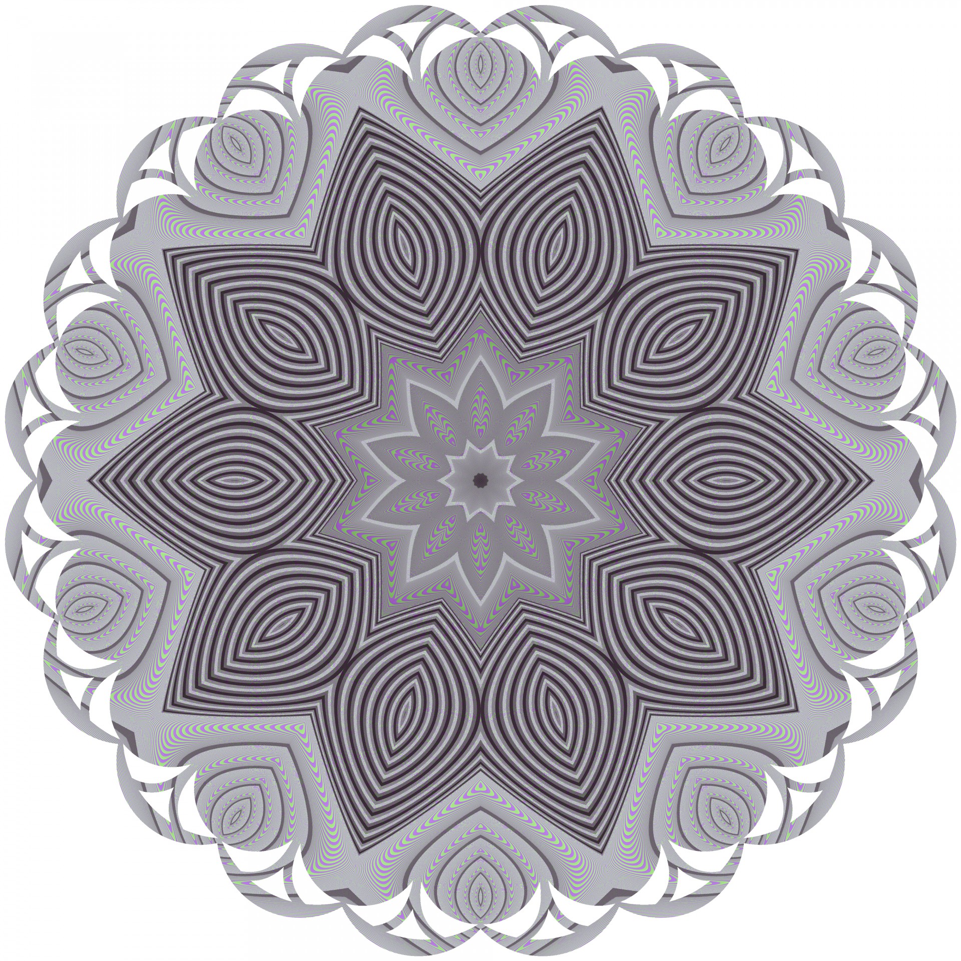 grey flower kaleidoscope free photo