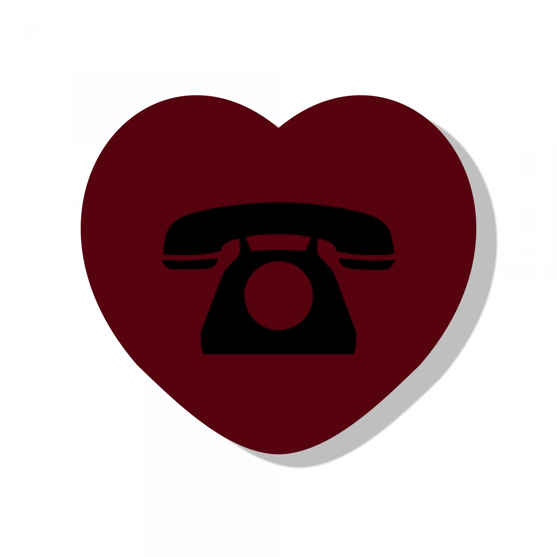 red heart call free photo