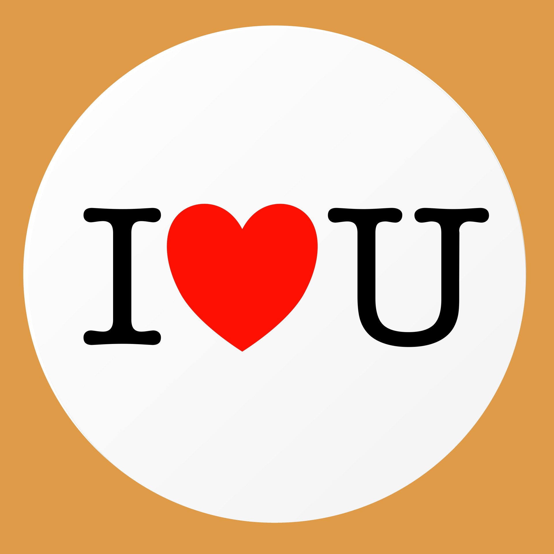 text i love you isolated free photo