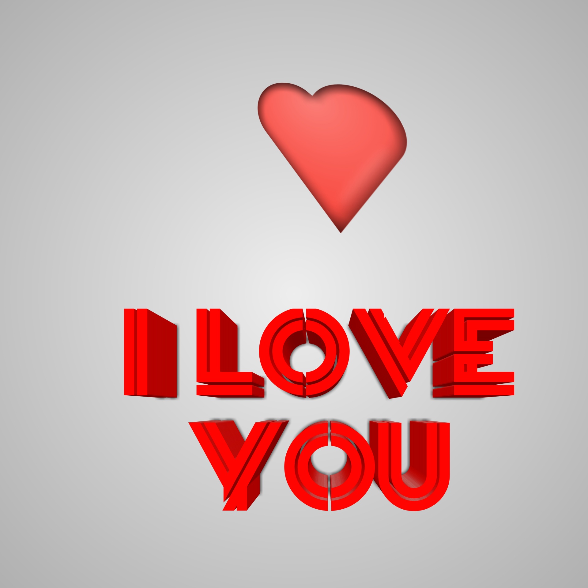 red heart 3d free photo