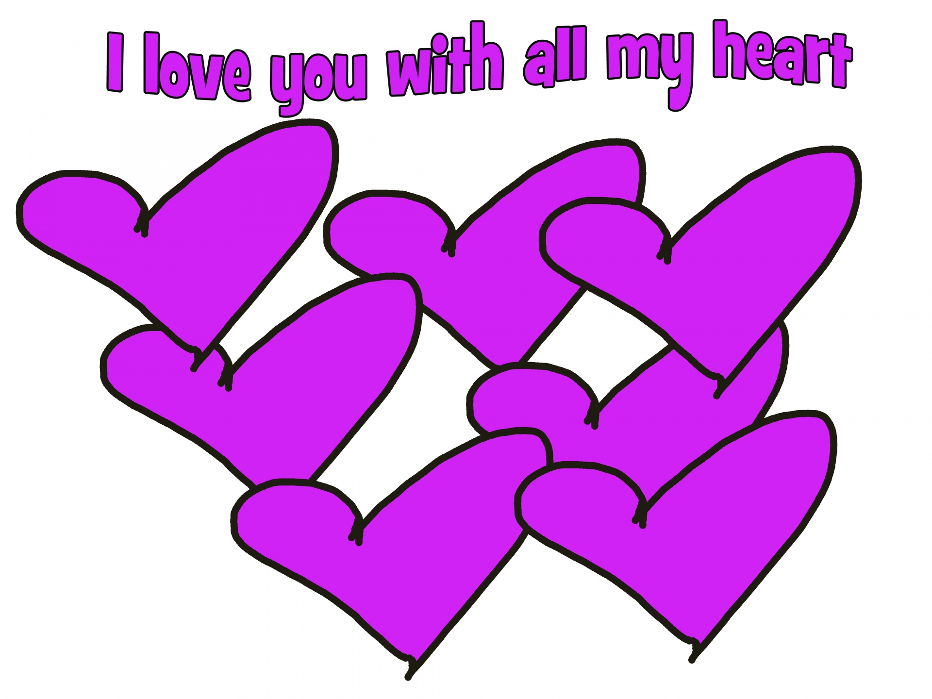 i love you greeting card hearts free photo