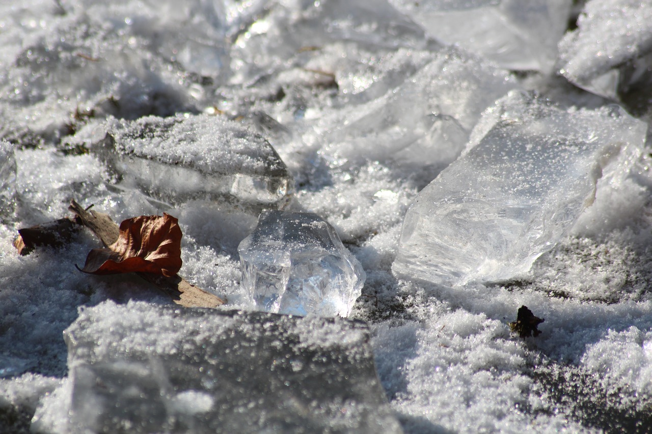 ice winter lake free photo