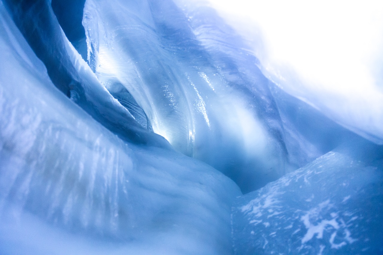 ice cave blue free photo