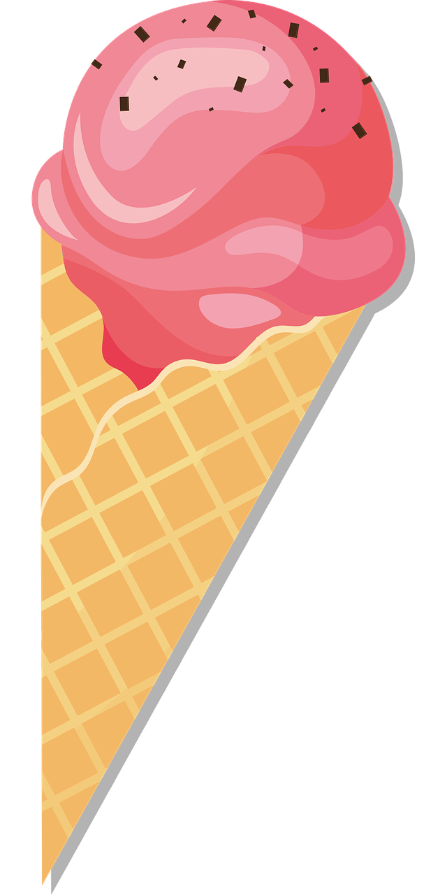 ice ice cream waffle free photo