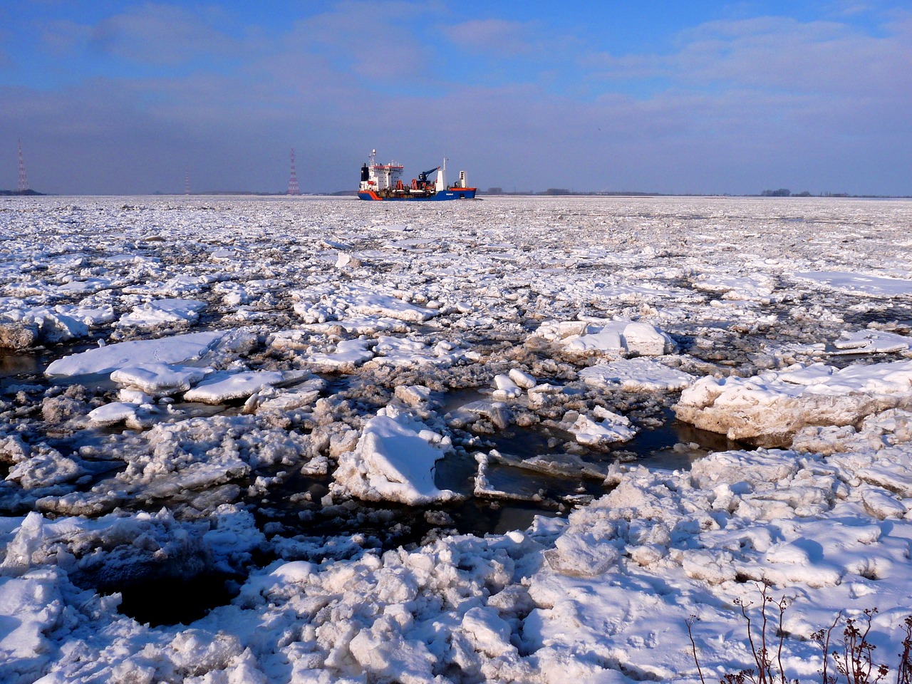 ice ice floe seafaring free photo
