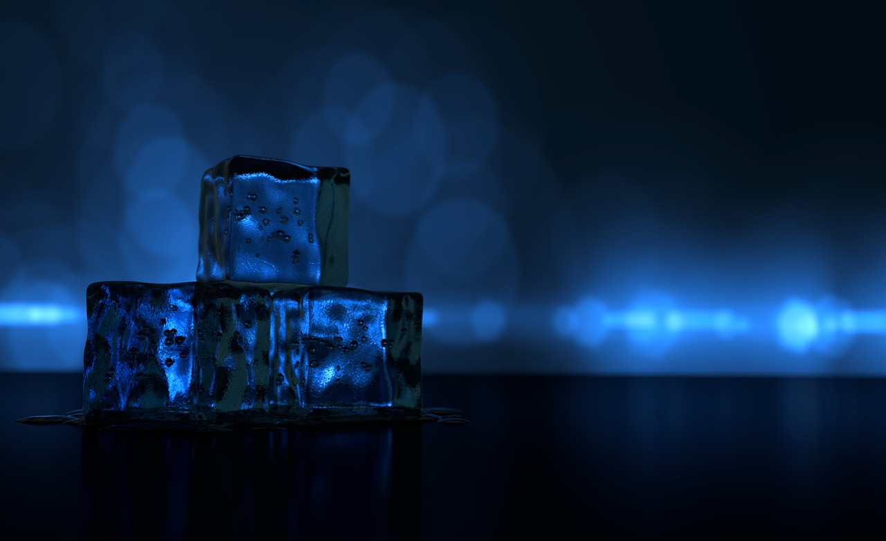 ice blue reflection free photo