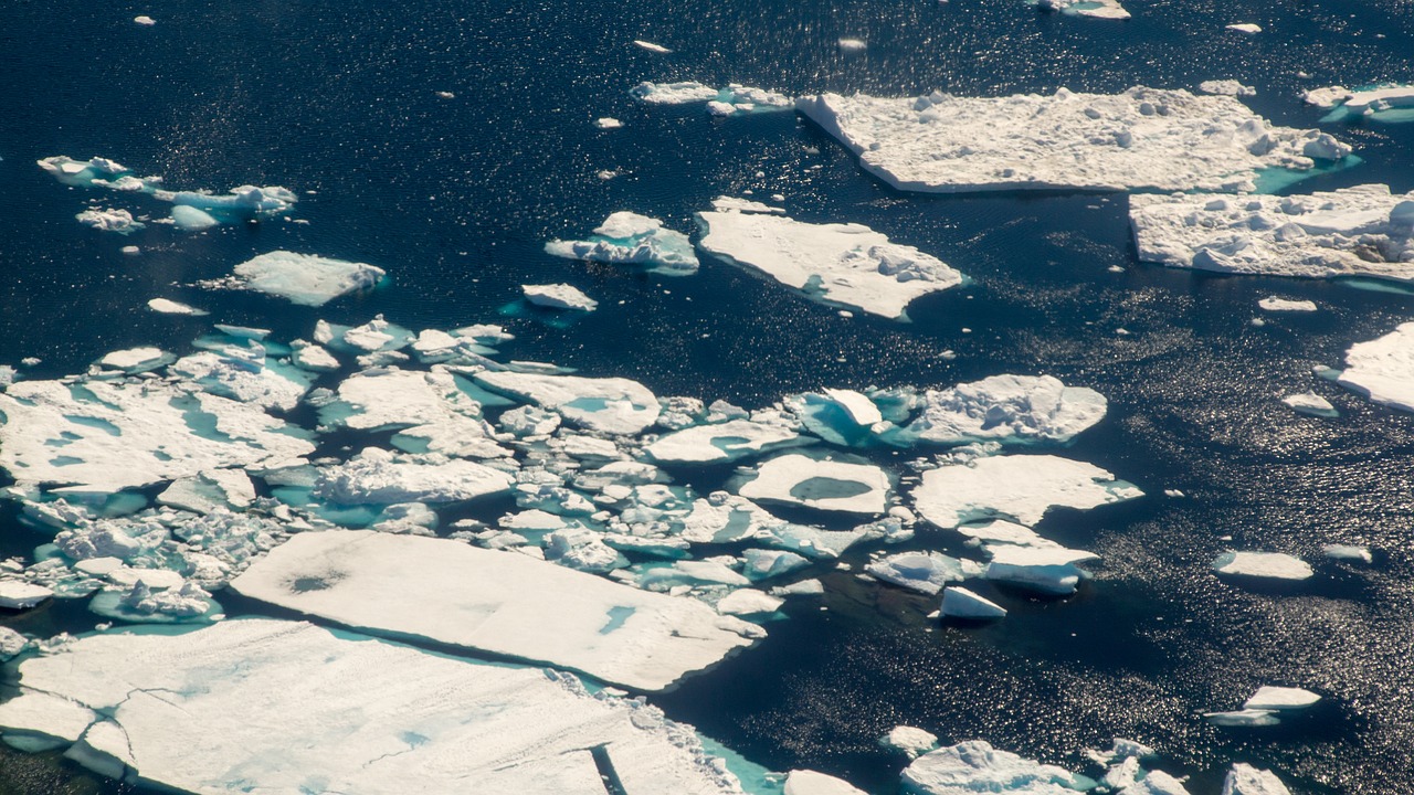 ice iceberg aerial free photo