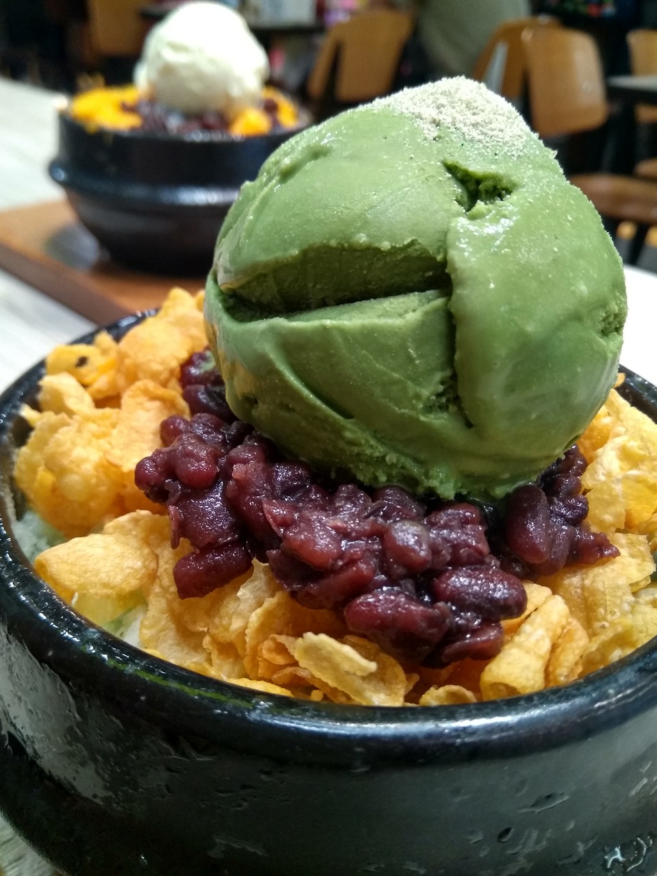 ice matcha korean dessert free photo