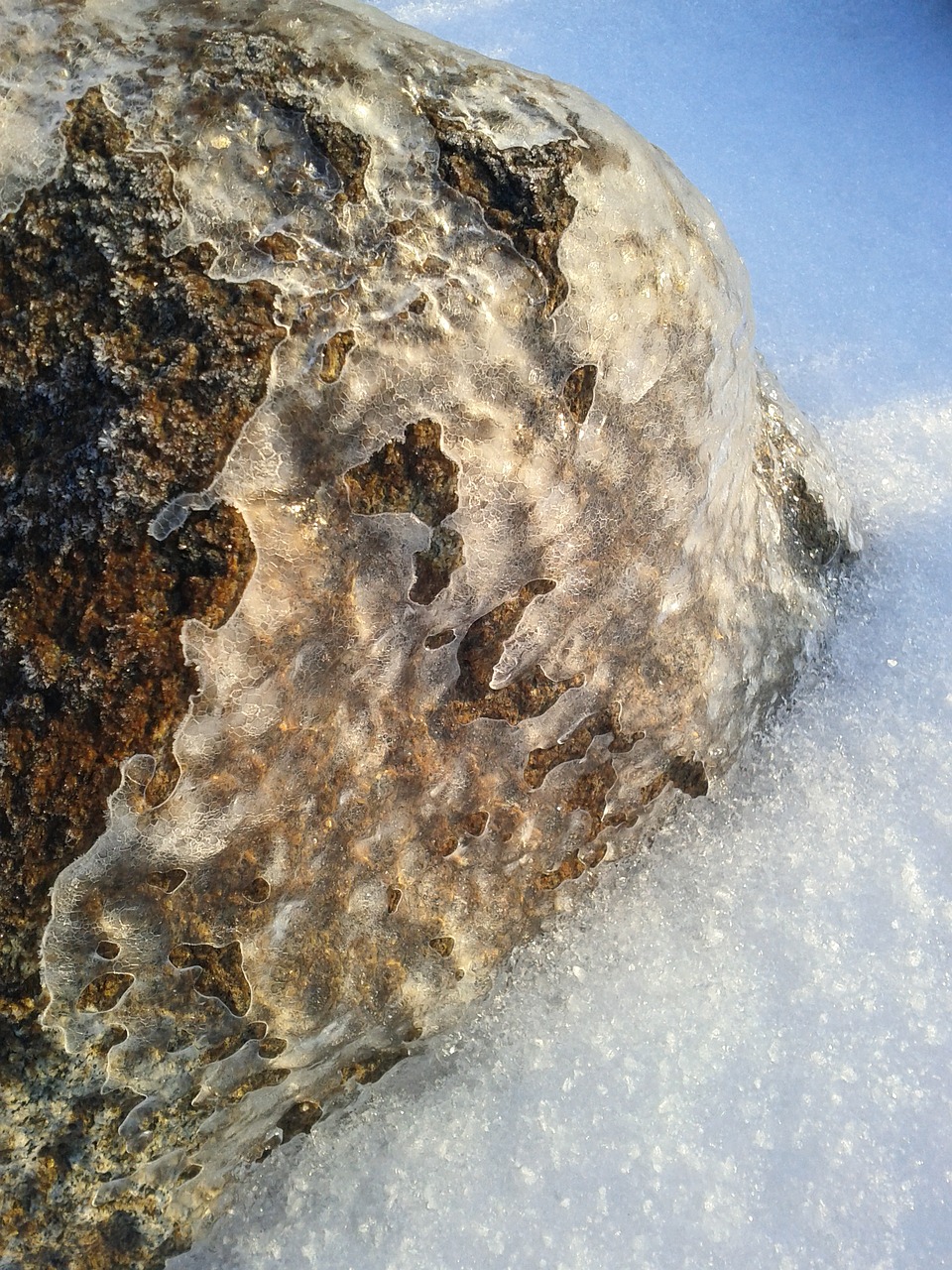 ice winter rock free photo