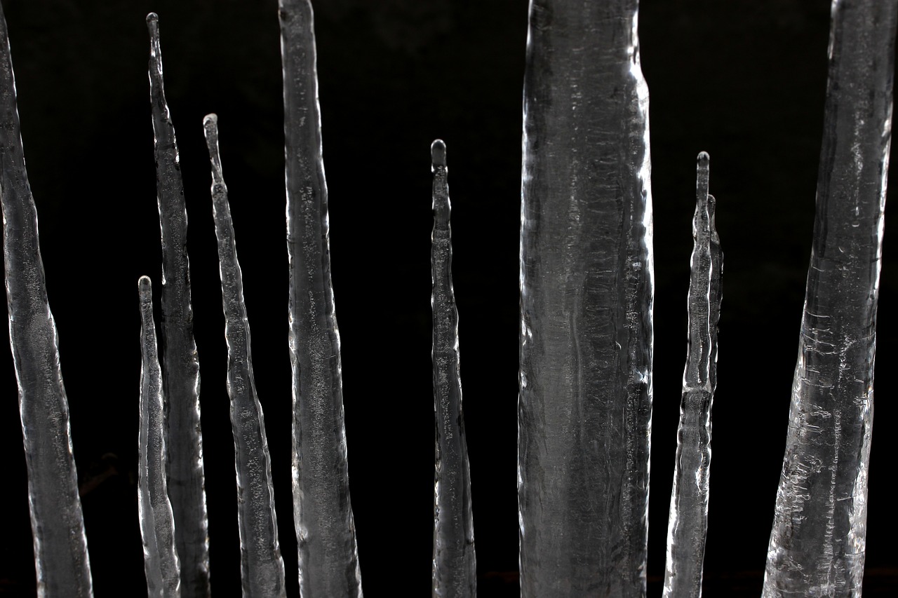 ice icicles cold free photo