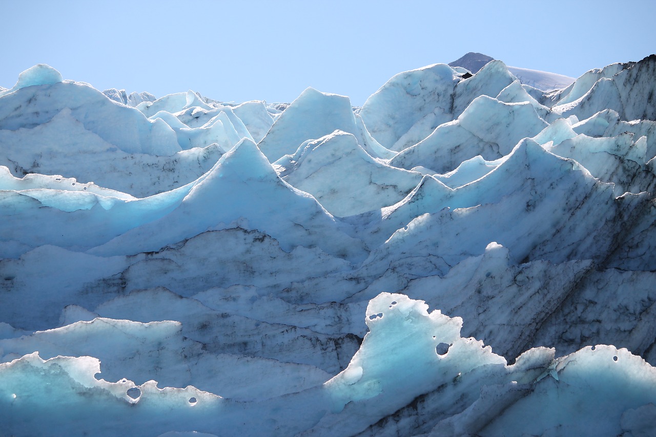 ice glacier ice background free photo