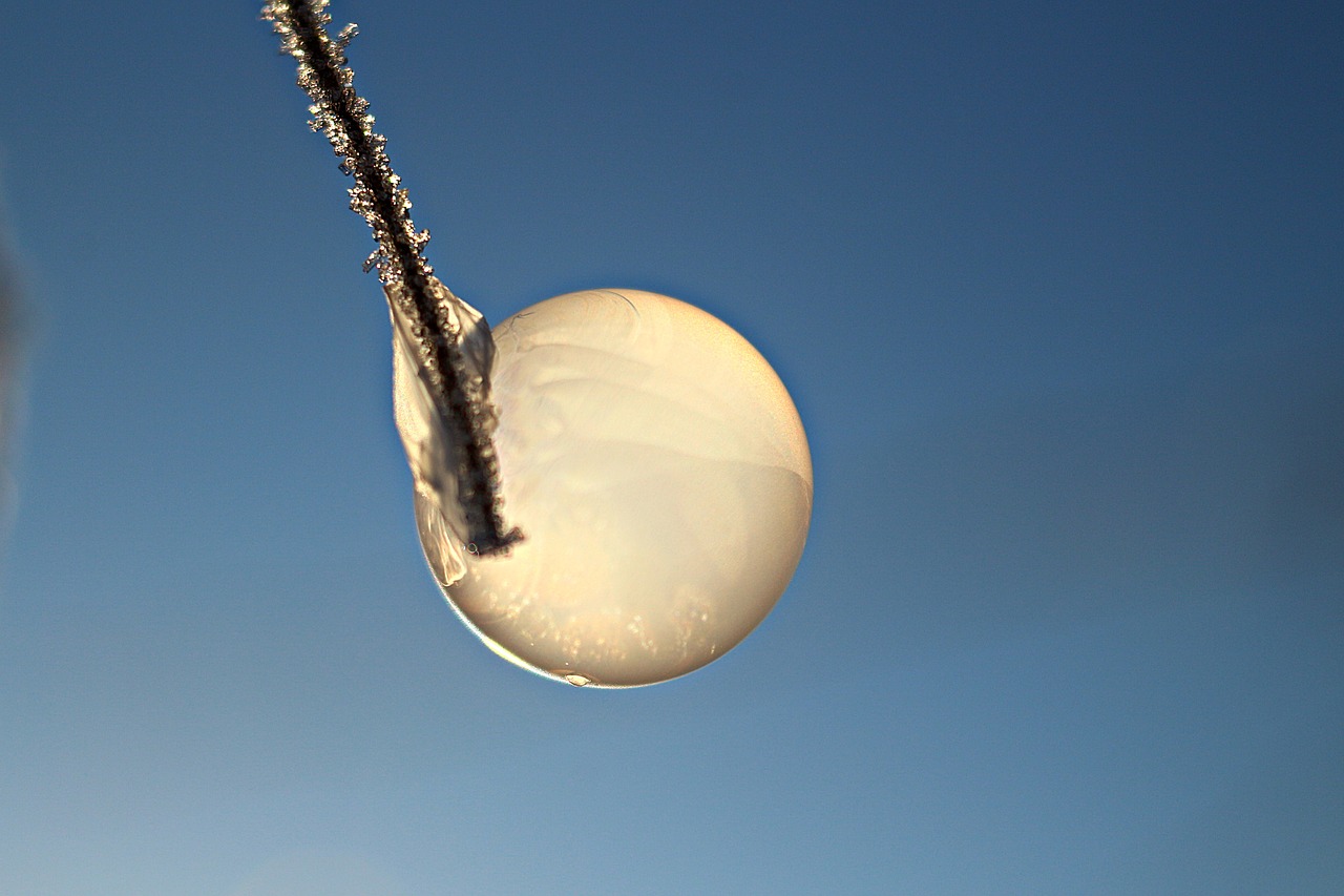 ice-bag soap bubble frost blister free photo