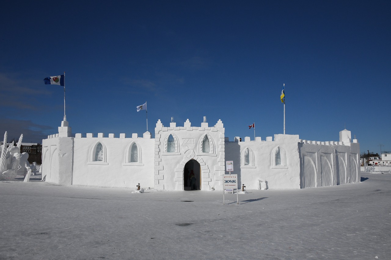 ice castle winter yellowknife free photo