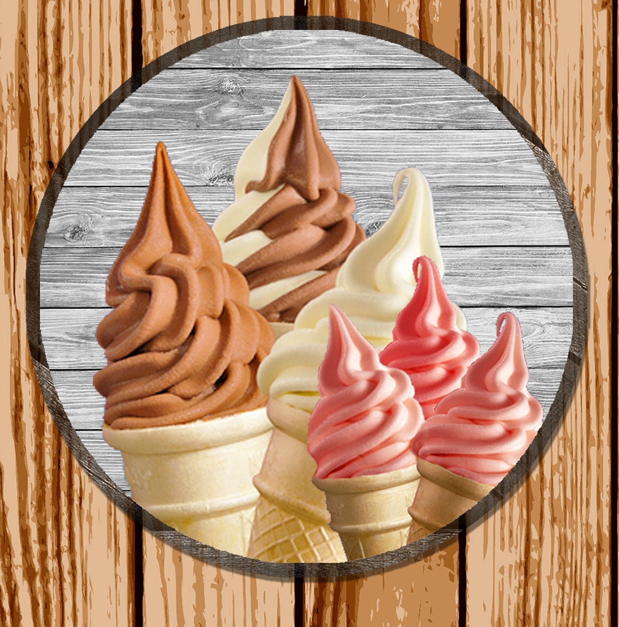 ice cream wooden ice cone free photo