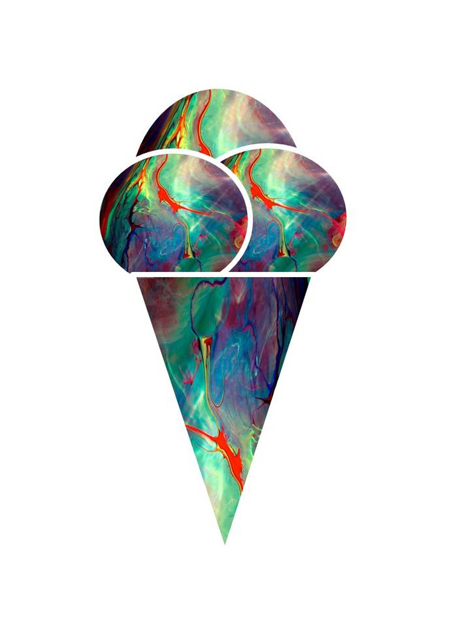 ice cream summer geometric shapes free photo