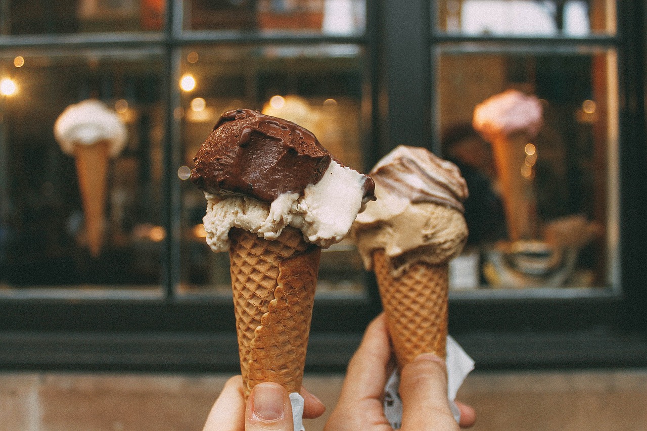ice cream cone chocolate free photo