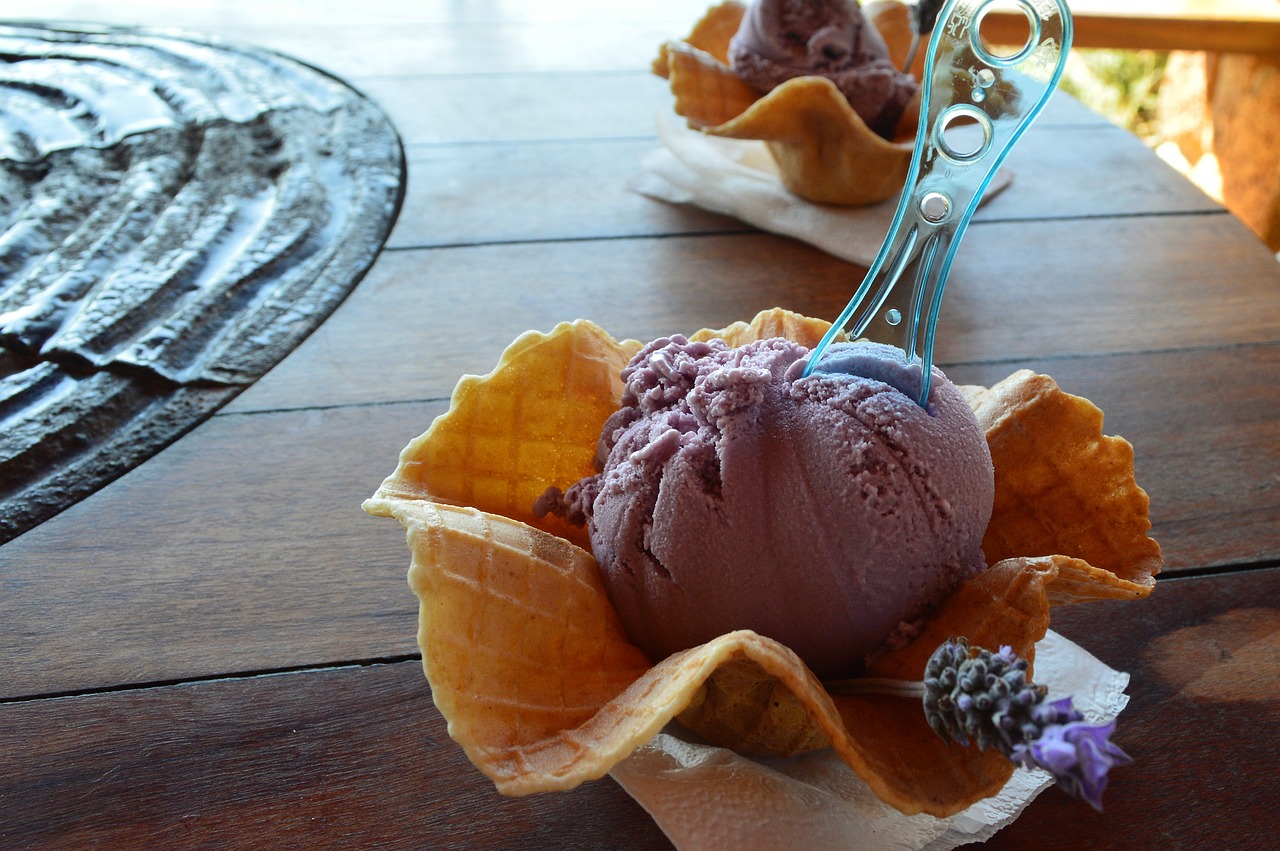 ice cream ice cream lavender delights free photo