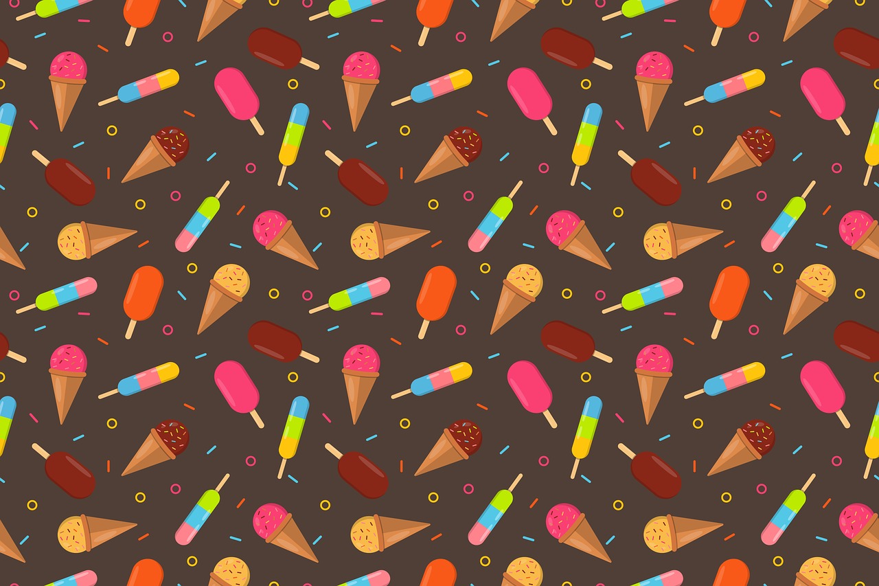 ice cream  pattern  seamless free photo