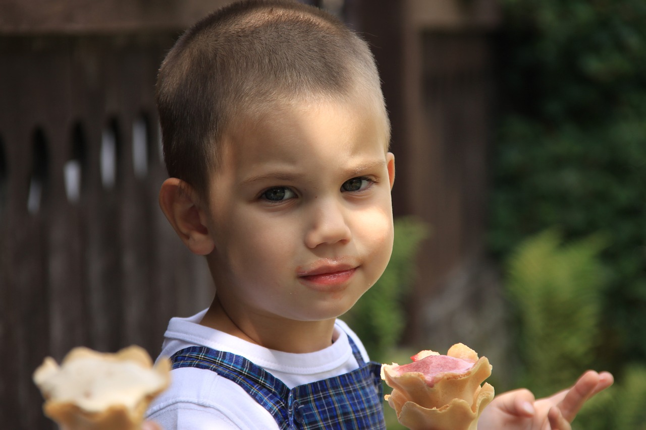 ice cream portrait boy free photo