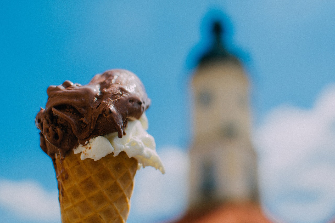 ice cream cone chocolate free photo