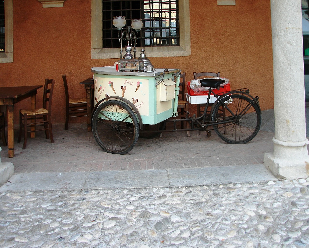 ice cream cart ice cream sales tricycle free photo