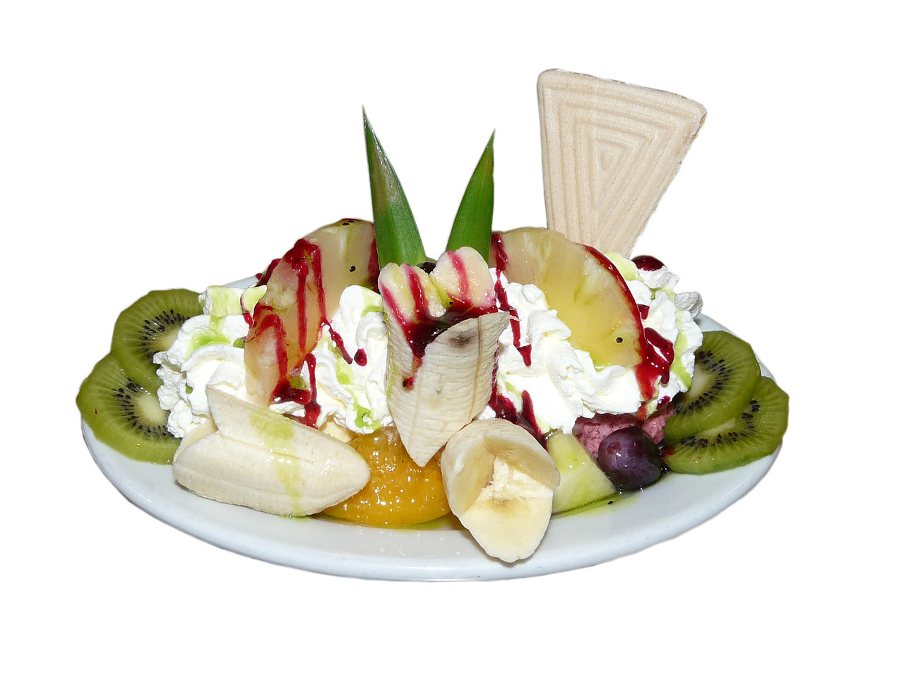 ice cream sundae fruits dessert free photo