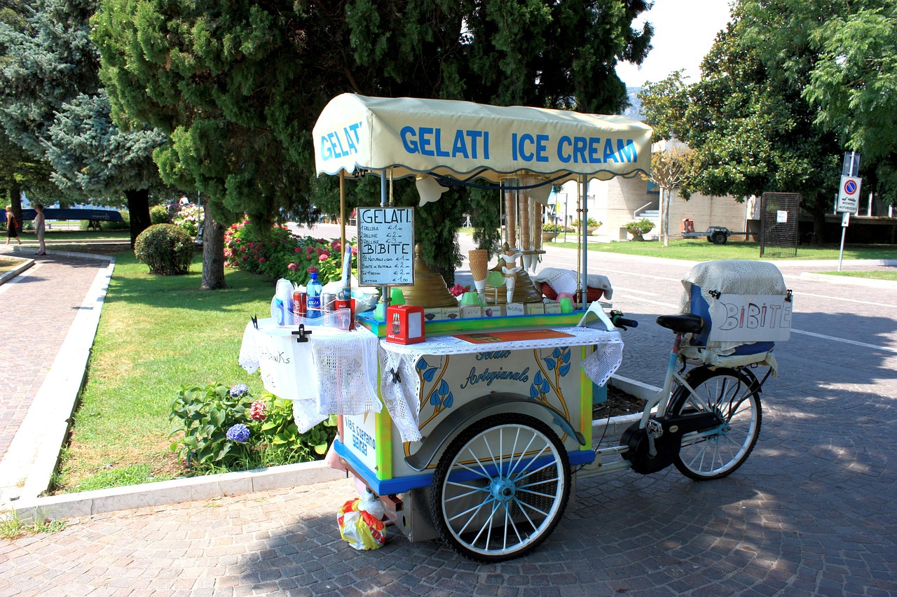 ice cream truck nostalgic italy free photo
