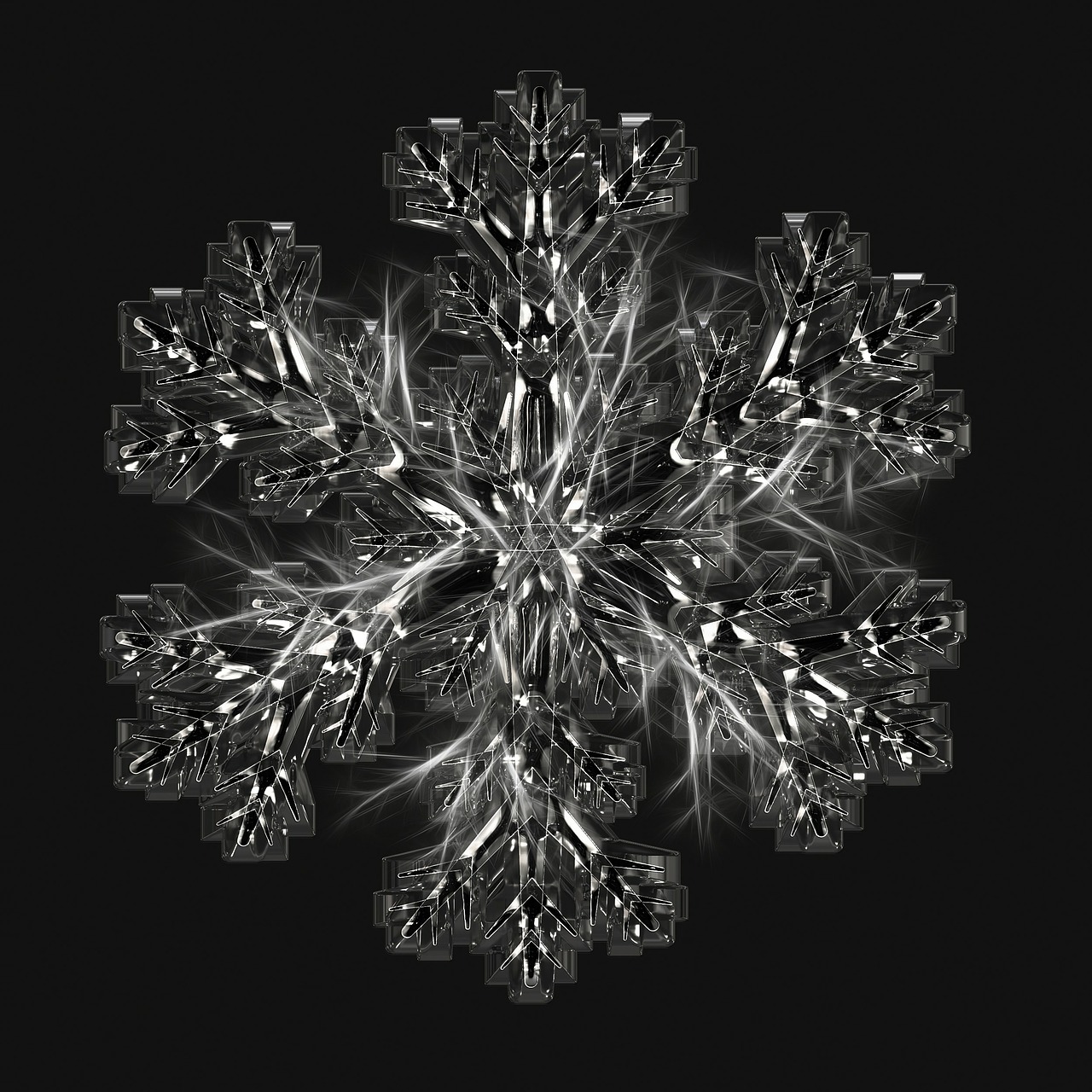 ice crystal snowflake ice free photo