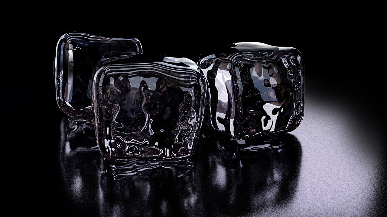 ice cubes 3d rendering free photo