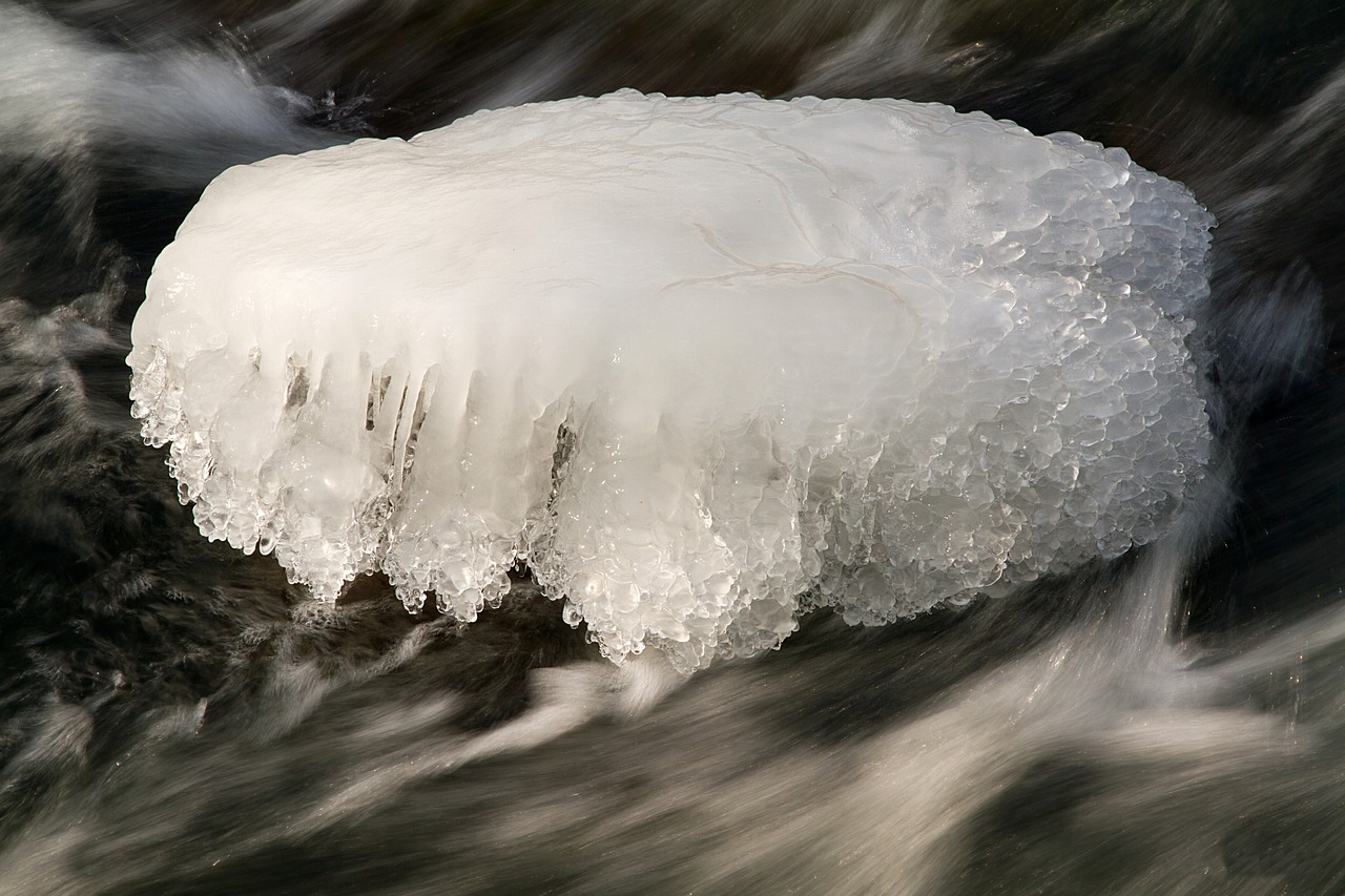 ice on the saale frozen river winter free photo