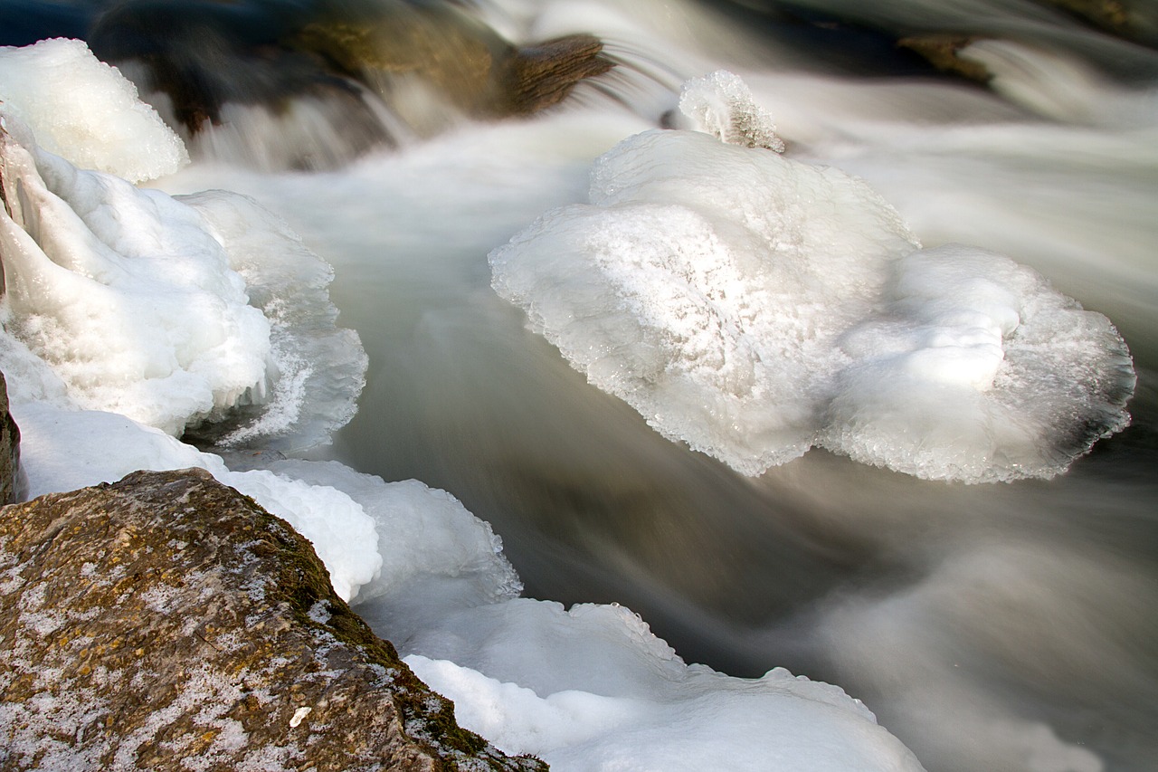 ice on the saale frozen river winter free photo